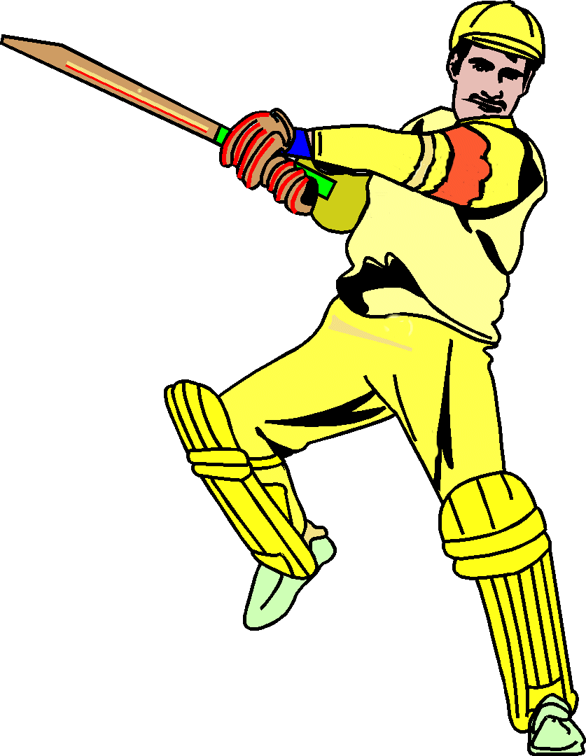 Colour Cricket Clipart