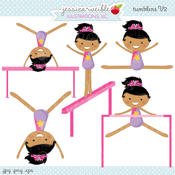 Gymnastics Graphics Gymnast Gymnastics Clipart By Jw Illustrations