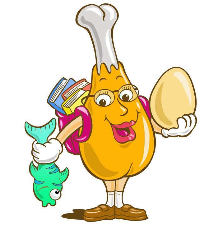 Ian Image  9884   Cartoon Chicken Drumstick Protein Food Illustration