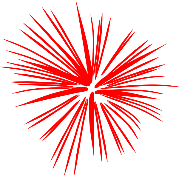 Large Red Fireworks Clip Art At Clker Com   Vector Clip Art Online