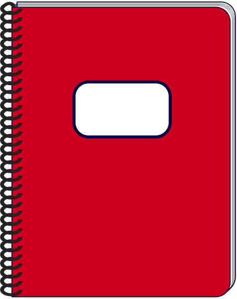 Notebook Clipart Spiral Notebook Red Png