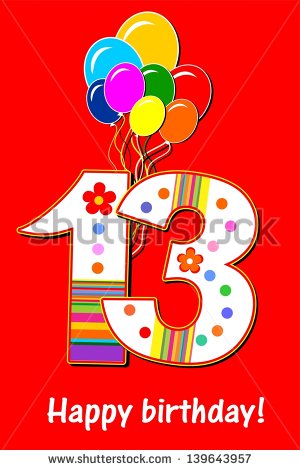 Number Thirteen Clipart With Number Thirteen