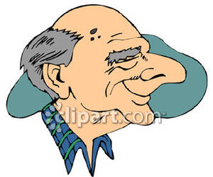 Old Man With A Big Nose   Royalty Free Clipart Picture