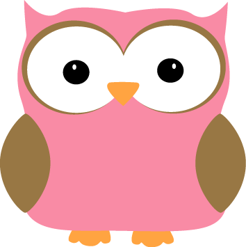 Pink Owl Clip Art Image   Cute Little Pink Owl With Orange Feet And