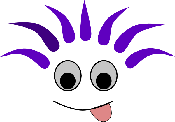 Purple Hair Silly Face Clip Art At Clker Com   Vector Clip Art Online