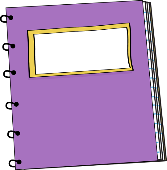Purple Spiral Notebook Clip Art Image   Purple Spiral Notebook With A