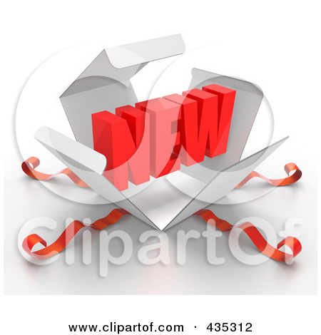 Royalty Free  Rf  Clipart Illustration Of A 3d Word New Bursting Out
