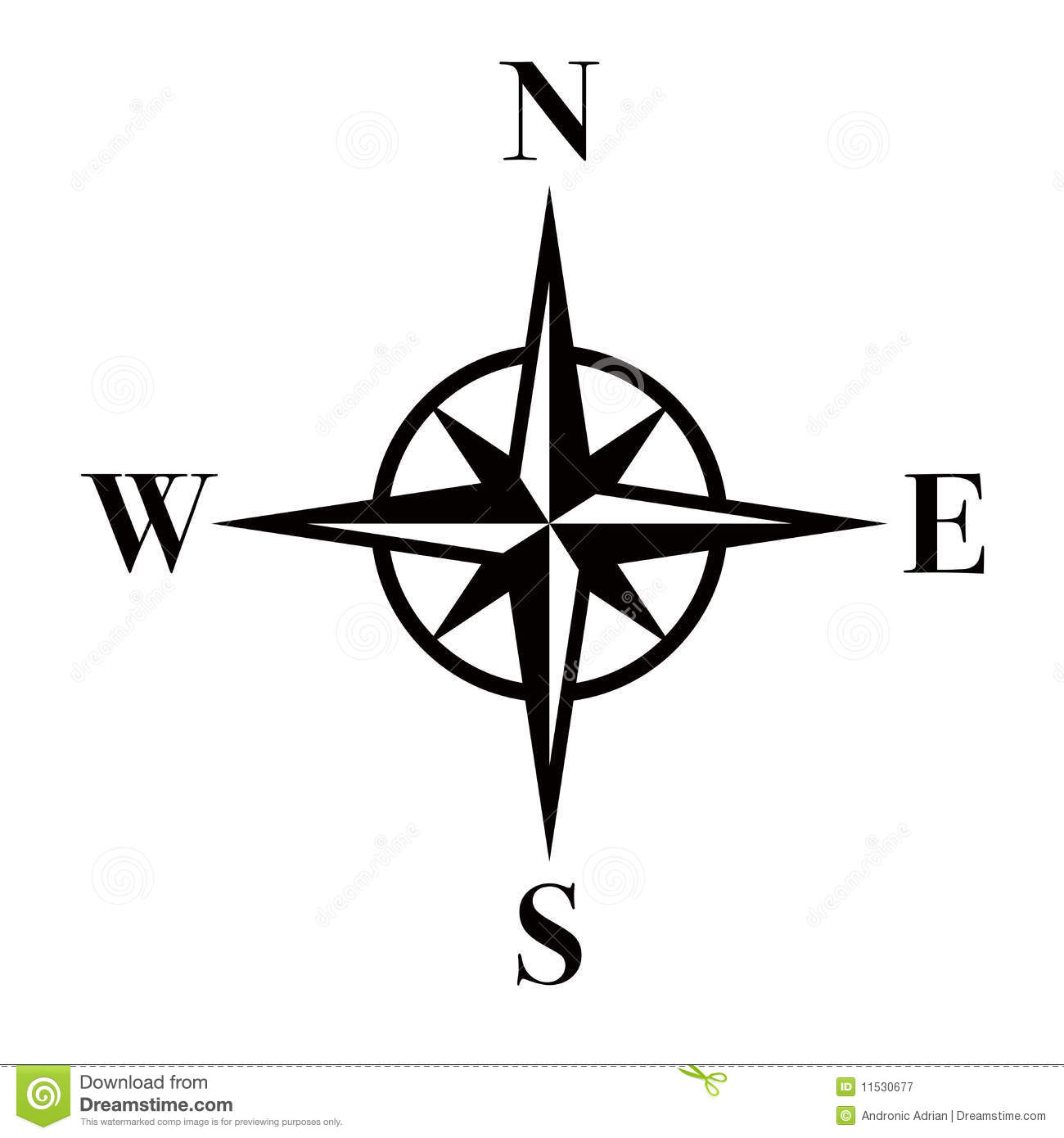 Simple Map Compass Clipart   Free Clipart