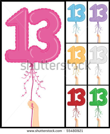Thirteen Clipart Hand Holding A Number 13