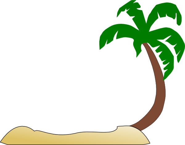 Tropical Beach Palm Tree Clip Art At Clker Com   Vector Clip Art