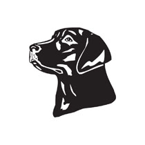 Black Lab Dog Face Clip Art For Pet Engraved Products