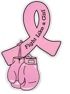 Boxing Gloves Logo For Breast Cancer   Ribbon Image   Vector Clip Art