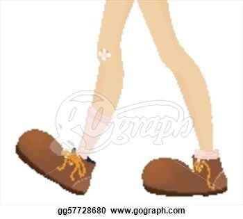 Clip Art   Funny Feet Of Teenager  Stock Illustration Gg57728680