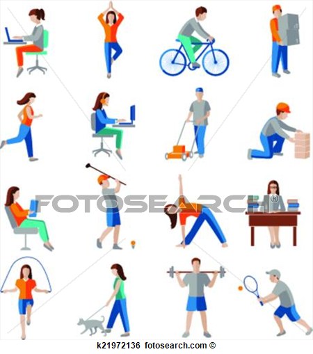 Clip Art   Physical Activity Icons  Fotosearch   Search Clipart