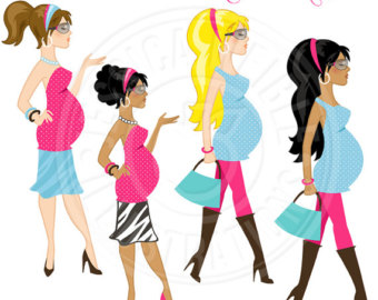     Clipart   Commercial Use Ok   Diva Pregnant Woman Clipart Glamorous