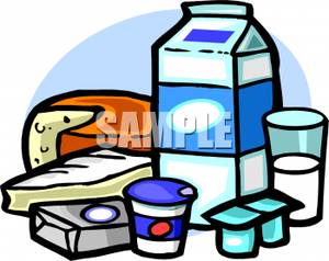 Clipart Image Of The Food Of The Dairy Group 