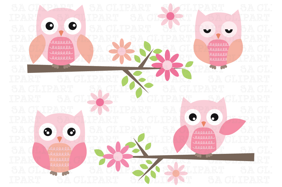 Cute Owl Clipart   Illustrations On Creative Market