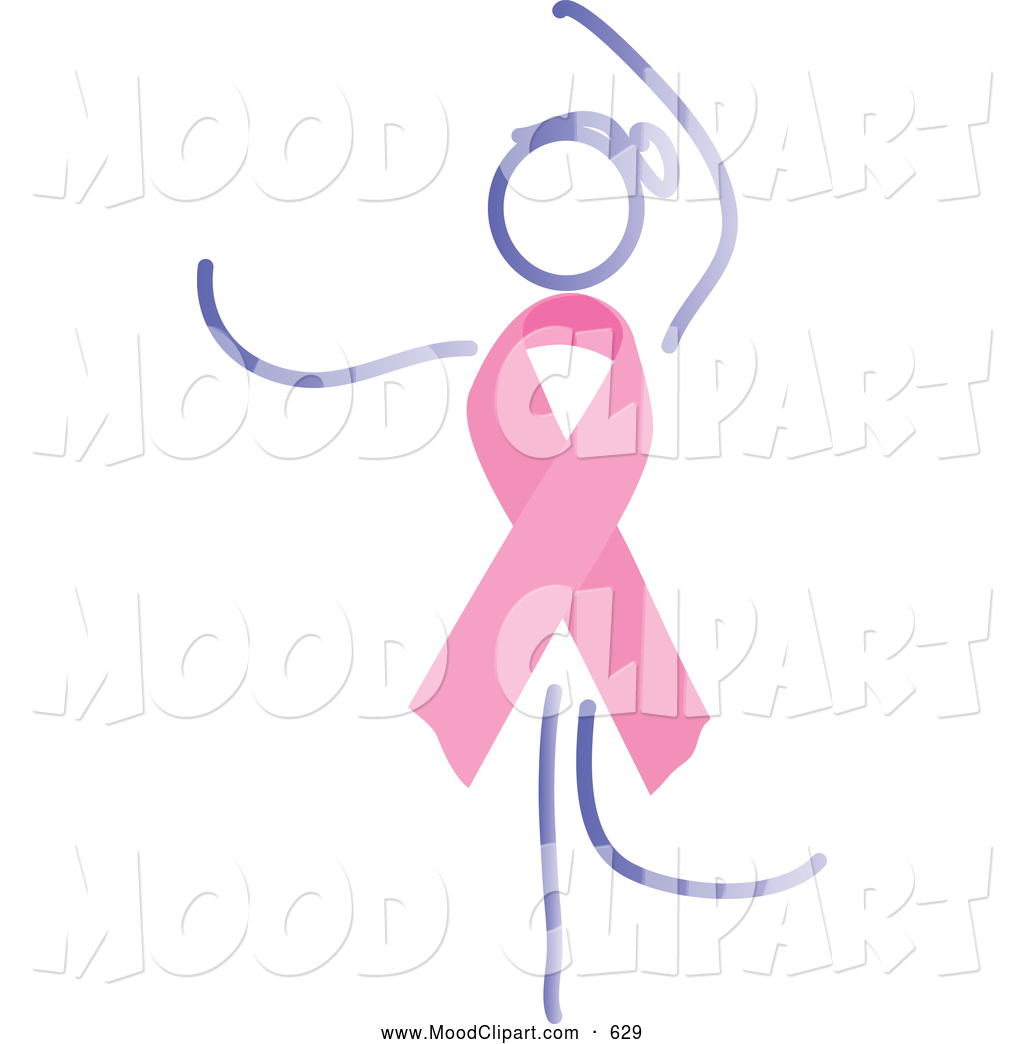 Dancing Breast Cancer Awareness Ribbon Woman By Inkgraphics    629