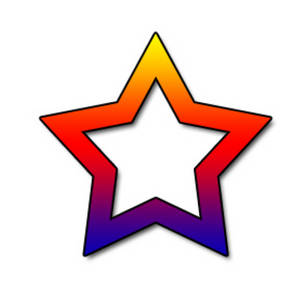 Description  Free Clipart Picture Of An Open Rainbow Star  This Star    