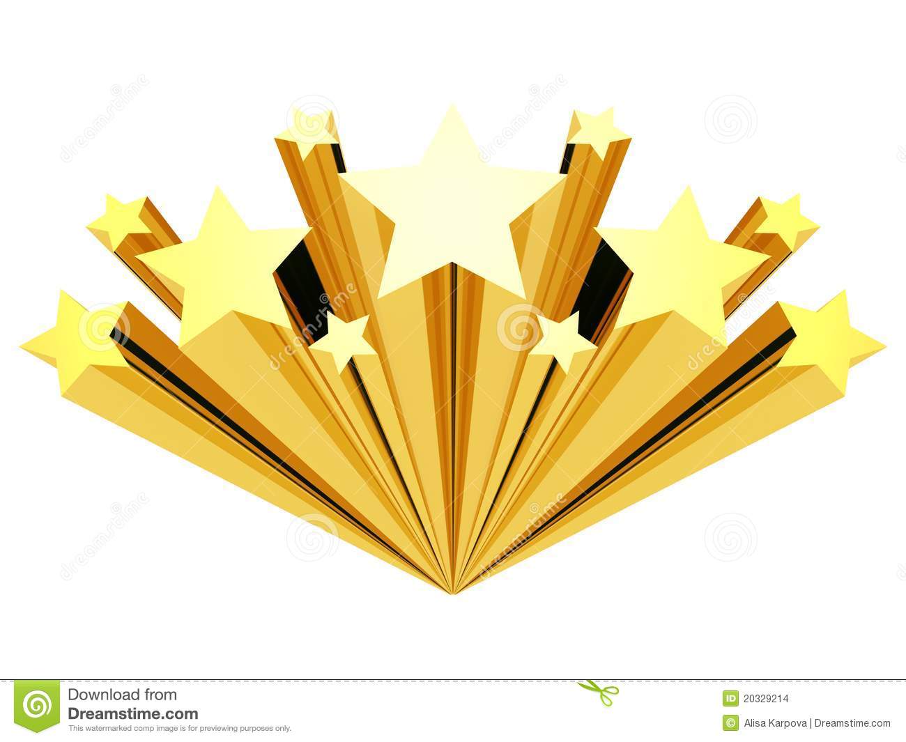 Gold Star Clip Art Isolated On A White Stock Images   Image  20329214