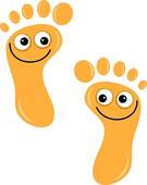 Happy Feet   Royalty Free Clip Art