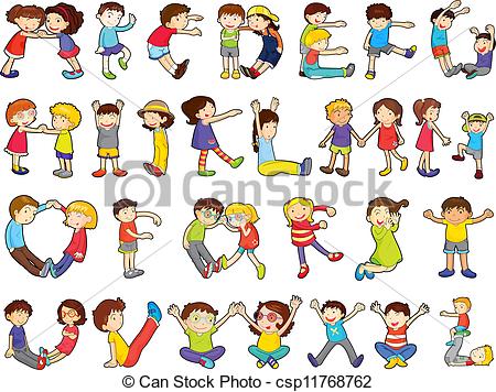 Physical Activity Children Clipart Alphabets In Kids Activities