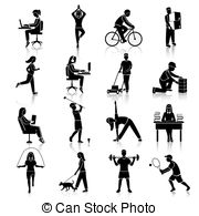 Physical Activity Icons Black   Physical Activity Black