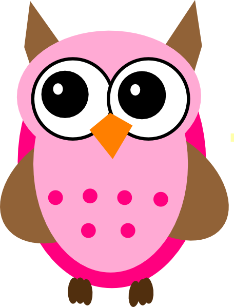 Pink Brown Owl Clip Art At Clker Com   Vector Clip Art Online Royalty
