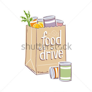 Retro Vector Grocery Bag Charity Food Drive Fruit And Vegetable Food    