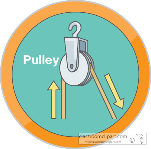 Science   Pulley Simple Machine 2   Classroom Clipart