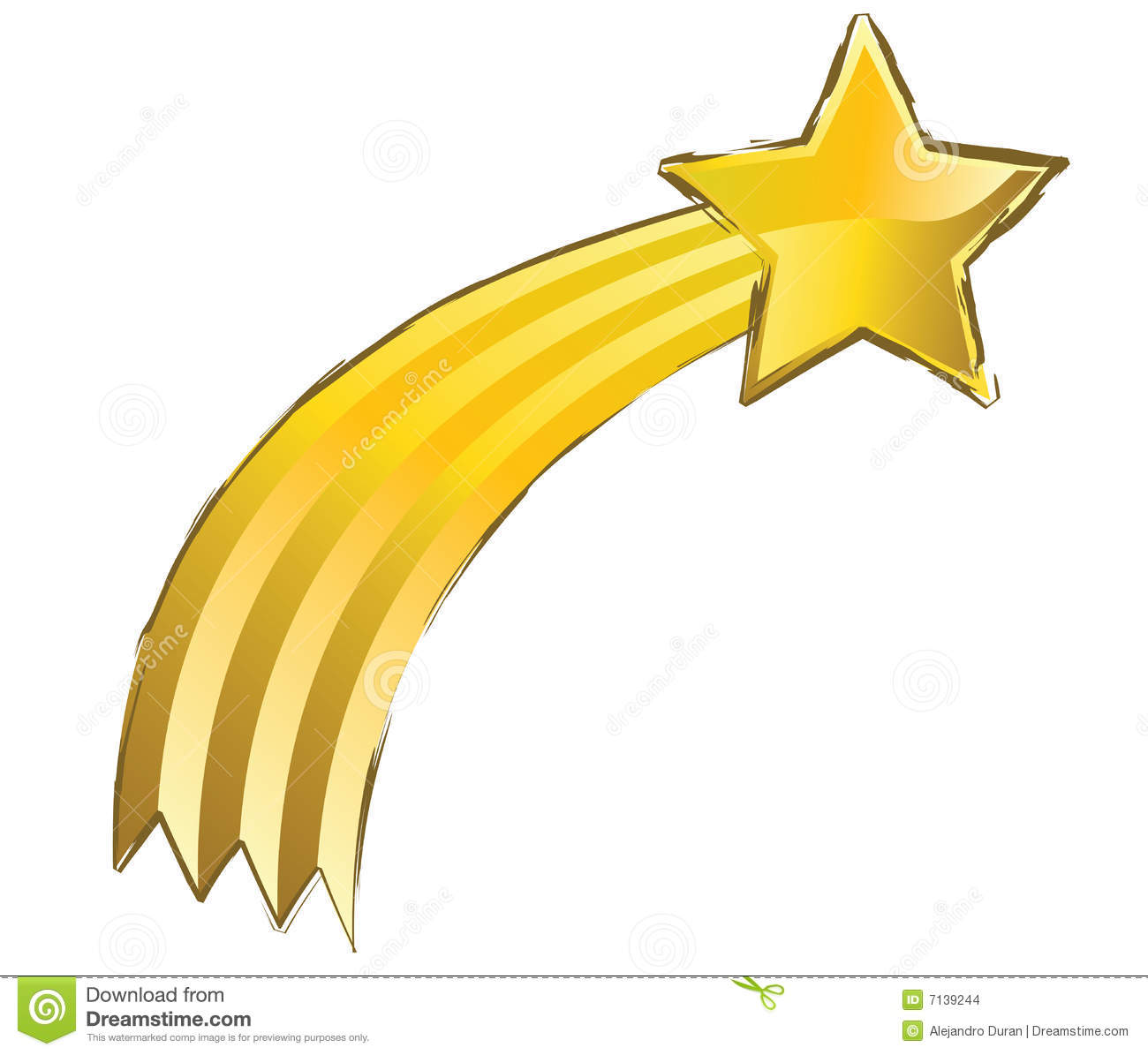 Shooting Yellow Star Stock Images   Image  7139244