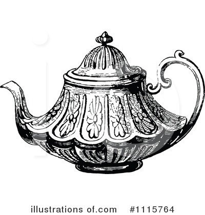 Tea Pot Clipart  1115764 By Prawny Vintage   Royalty Free  Rf  Stock    