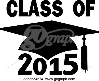 Vector Illustration   Class Of 2015 College High School Graduation Cap