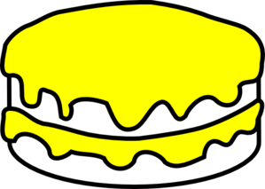 Yellow And Vanilla Cake Clip Art At Clker Com   Vector Clip Art Online    