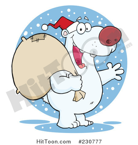 Back   Pix For   Christmas Polar Bear Clip Art