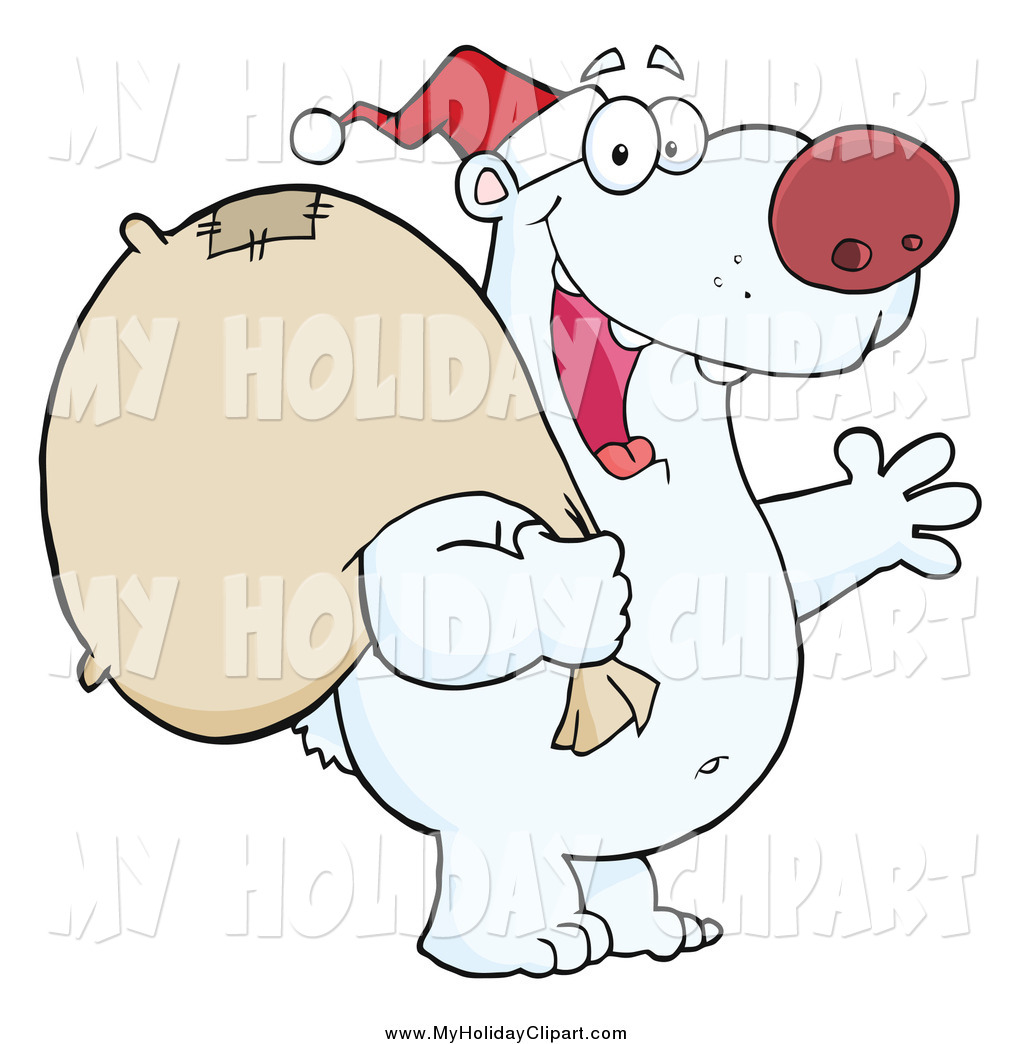 Christmas Polar Bear Clip Art