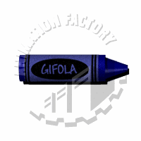 Crayon Pointing And Moving Right Animated Clipart