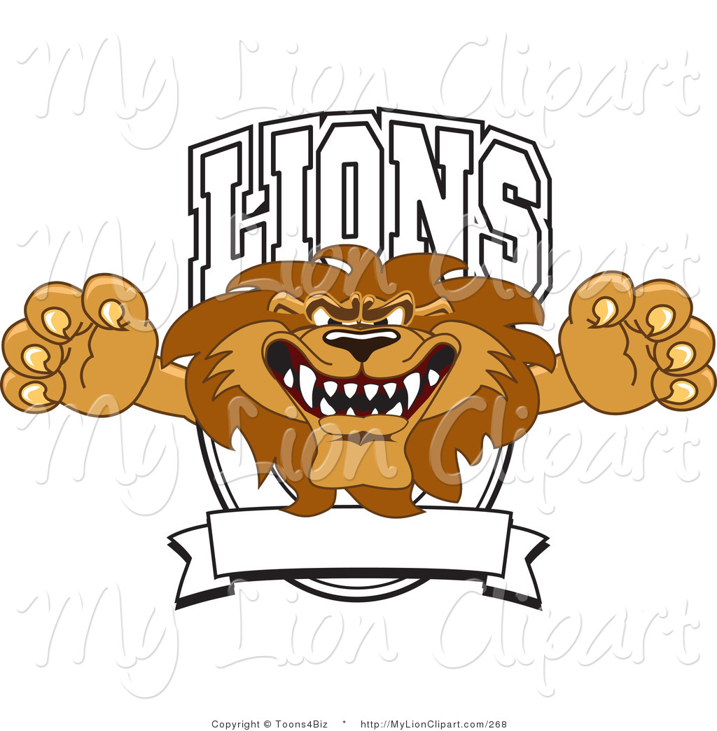 Ferocious Lion Character Mascot Logo Lion Clip Art Toons4biz