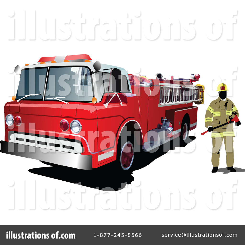 Firefighter Truck Clipart Royalty Free  Rf  Fire Truck