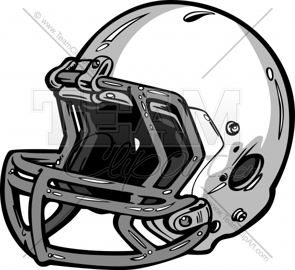 Football Helmet Vector Clipart Illustration   Team Clipart  Com