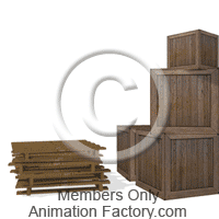 Forklift Moving Pallets Animated Clipart