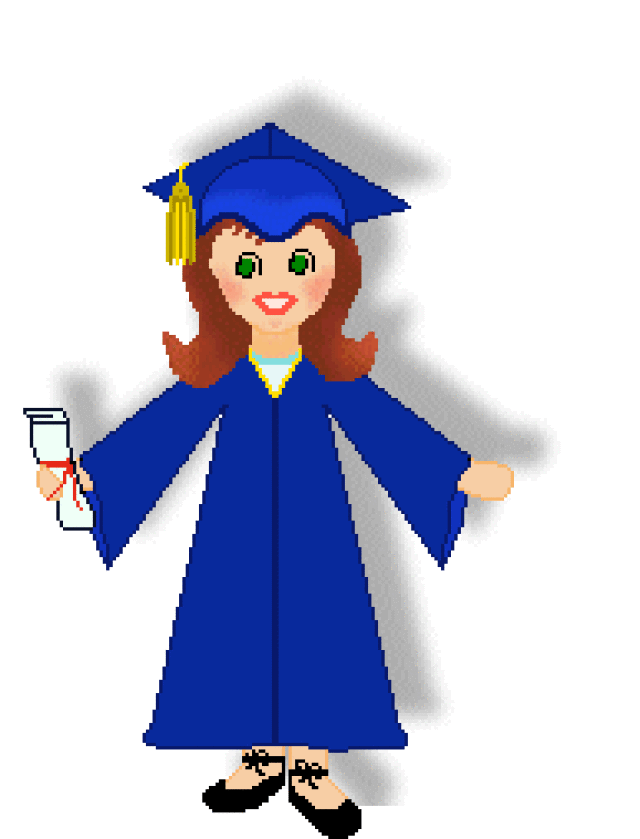 Graduation Clip Art Of Boys And Girls In Caps And Gowns Holding