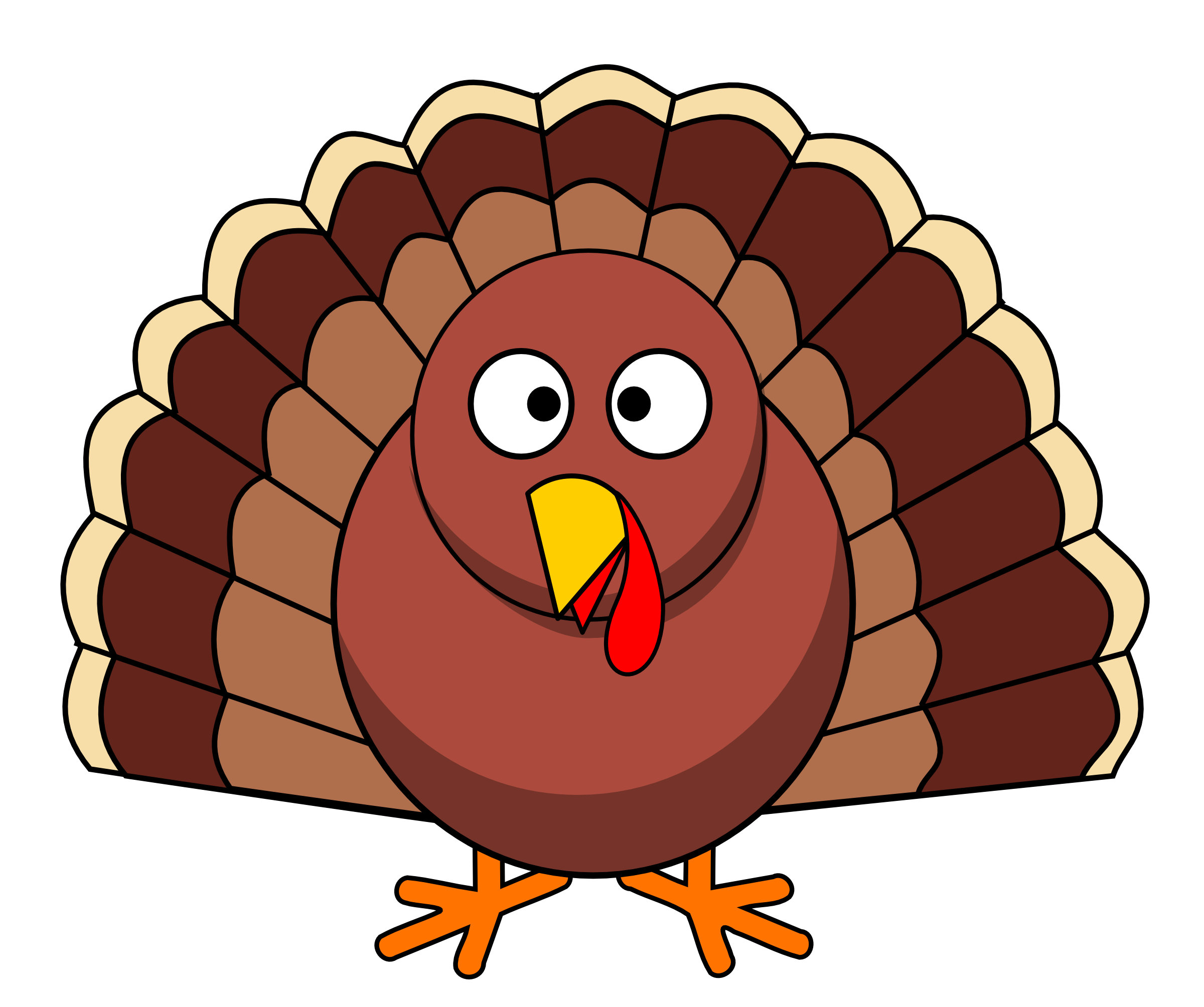Happy Thanksgiving Turkey Clipart Black And White   Clipart Panda