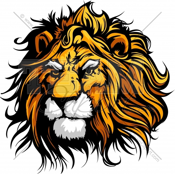 Lion Mascot Clipart Image  Easy To Edit Vector Format 