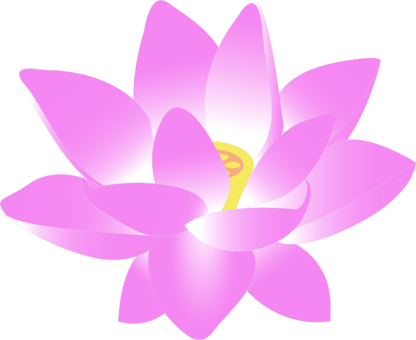 Pink Lotus Flower Clip Art At Clker Com   Vector Clip Art Online    