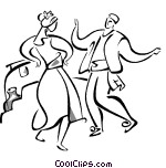 Traditional Greek Dancing Vector Greyscale Conversion