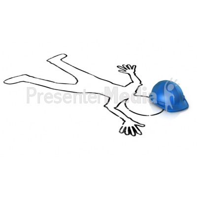 Worker Accident Outline   Presentation Clipart   Great Clipart For
