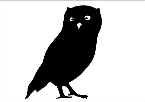 And White Owl Silhouette Vector Clipart Download Silhouette Graphics