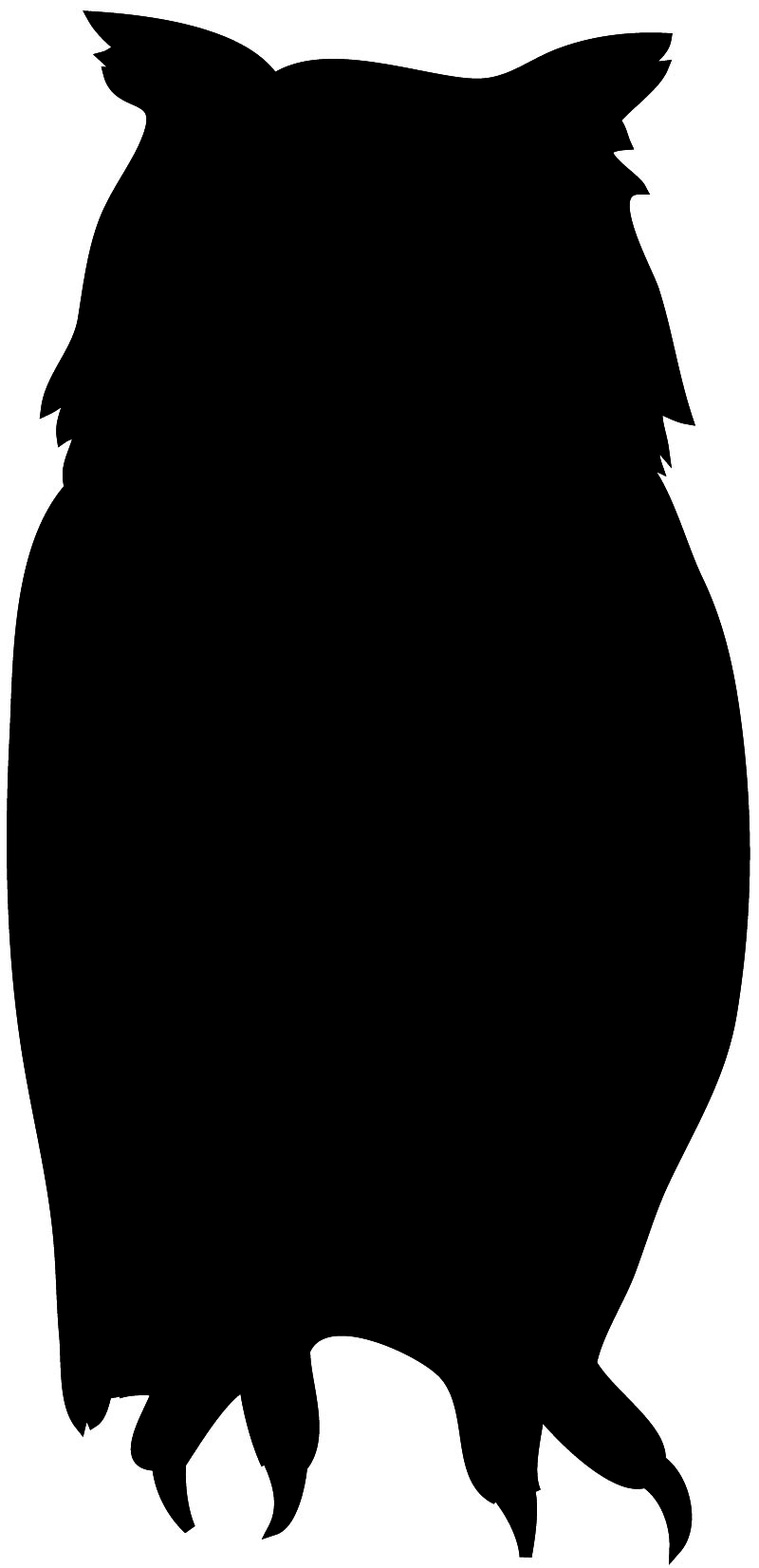 Bird Clipart Silhouette Front Owl Silhouette