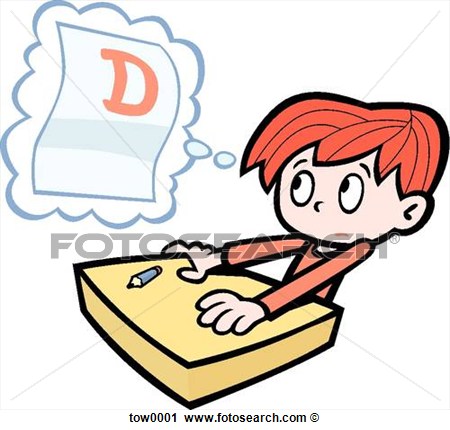 Clipart   A Boy Worried About His Grades  Fotosearch   Search Clip Art